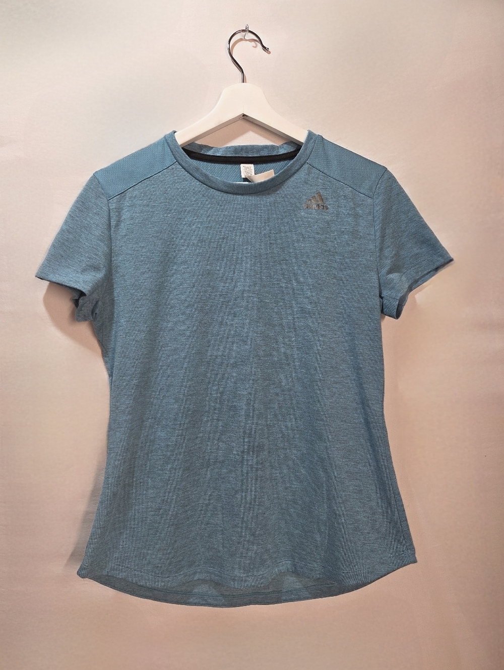 Adidas Heathered Blue Climalite Lightweight Workout Athletic Tee Size S/M